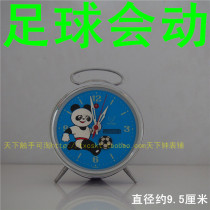 White dove horseshoe watch mechanical alarm clock 90 Beijing Asian Games mascot panda looking forward to memorializing alarm clock