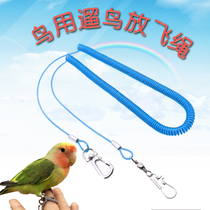 Parrot frisking out of bird rope Anti-bite out of the eight Gothic crow flies the peonies training flying foot chain foot rings light