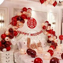 Wedding room layout simple atmosphere ins Wind balloon set advanced sense props hotel wedding room wedding room