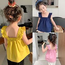 2021 Summer sweet Camisole top Childrens casual camisole Childrens clothing vest girls 3-8 years old