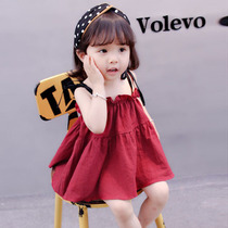 Summer female baby sundress New fashion childrens Korean version of the dress super-western girl sleeveless baby princess dress