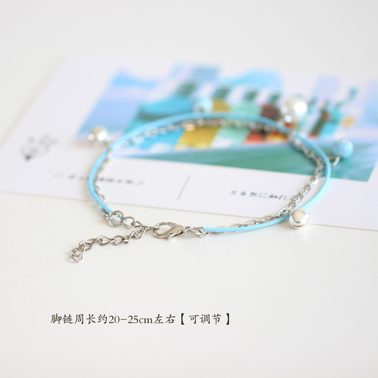Sen nhỏ tươi được dệt thủ công để làm cho bạn gái vòng chân thời trang nổi tiếng Hàn Quốc của trang sức nhỏ đơn giản 624 lắc chân nữ vàng đẹp