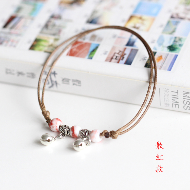 Ưu đãi đặc biệt [giấc mơ] vòng chân thời trang đơn giản bằng gốm đan tay nữ nhà sản xuất giày dép 78 - Vòng chân lắc chân nữ vàng đẹp