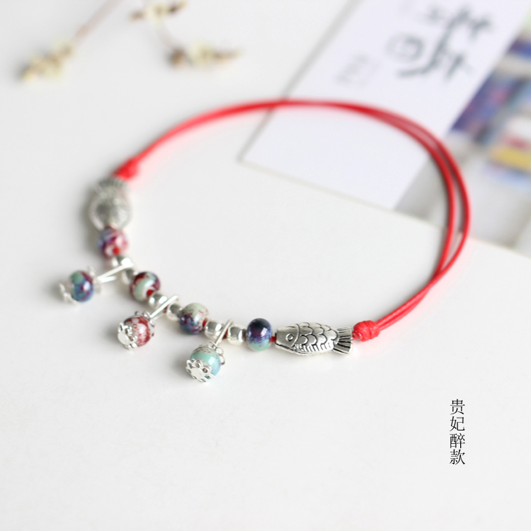 [Hành trình] Vẻ đẹp tươi Handmade Handmade Vòng chân thời trang Pop Foot Trang sức đặc biệt 274 - Vòng chân vòng chân cho nữ