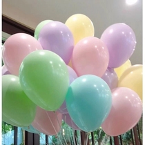 Double layer macaron balloon 10 inch set ball new candy color balloon knot wedding wedding supplies birthday party decoration