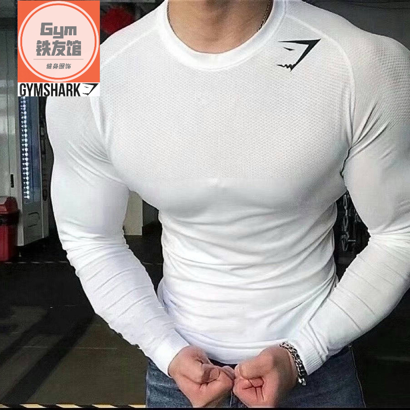 Gymshark Seamless Phantom 4Th Generation Long-Sleeved Men's Fitness Sports Slim-Fitting Quick-Drying Breathable Elastic Tight-Fitting T-Shirt