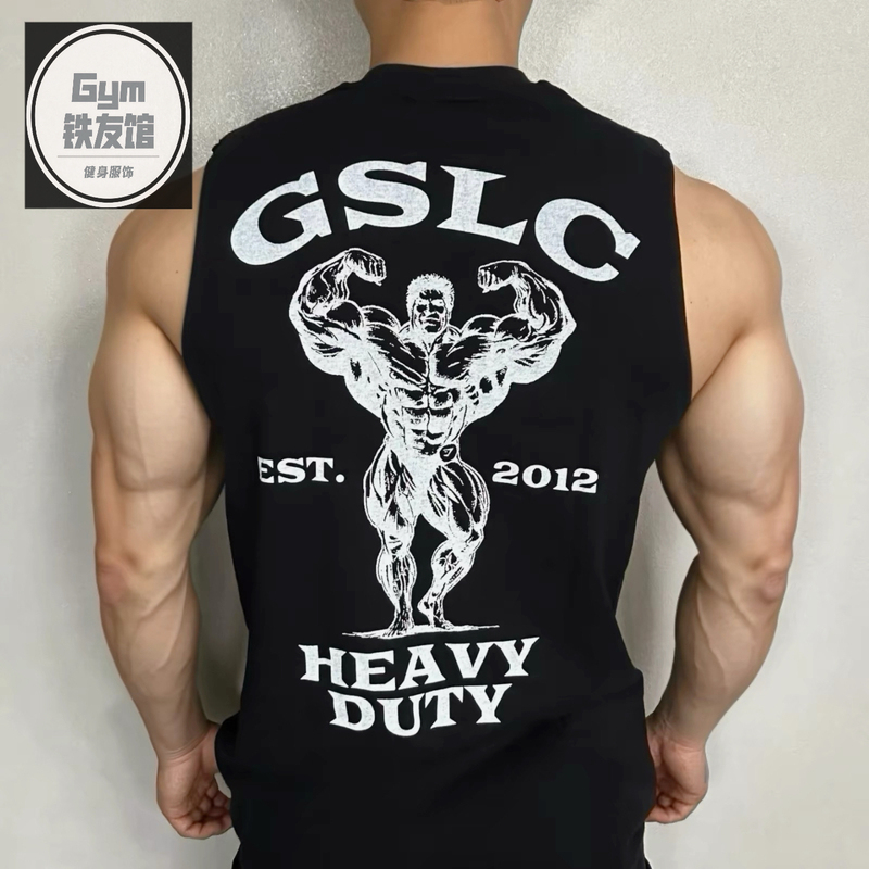 Gymshark Heavy Duty Fitness Vest Men's Cotton Shark Vest Comfortable and Breathable Training Sleeveless