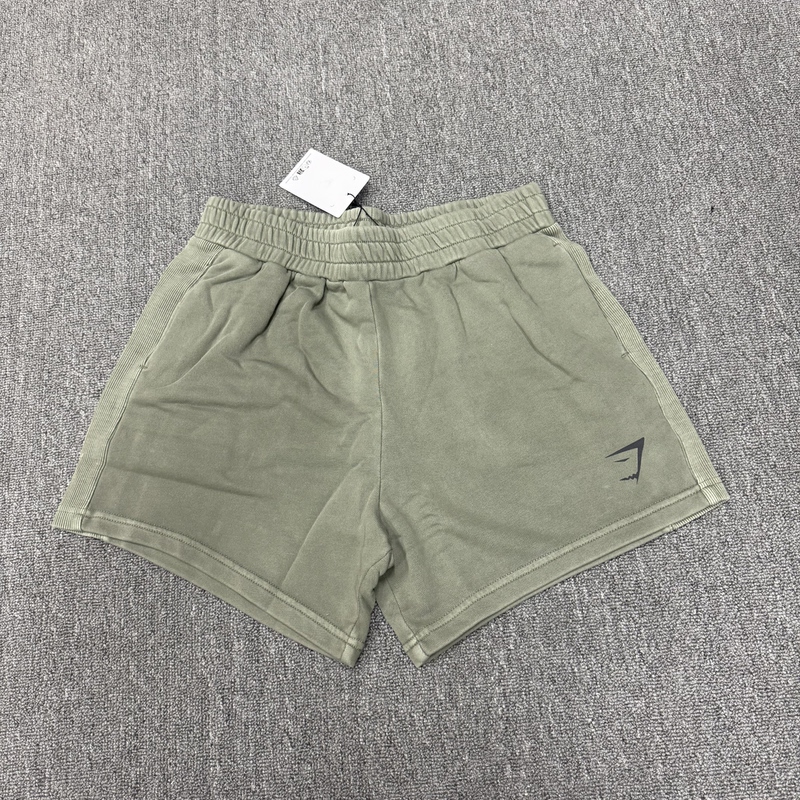 Gymshark Power Washed Shorts Men's American-Style Washed Cotton Sports Fitness Casual Quarter Pants Gymshark Power Washed Shorts Men's American-Style Washed Cotton Sports Fitness Casual Quarter Pants