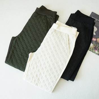 Qingguyu casual mid-waist warm trousers casual pants