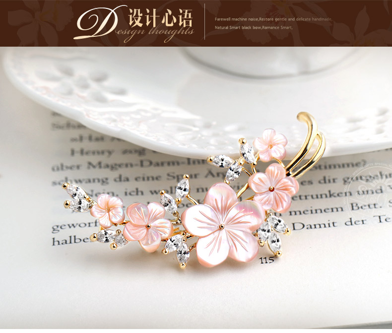 Broche femme SPECIAL en Nacre - Ref 1187792 Image 8