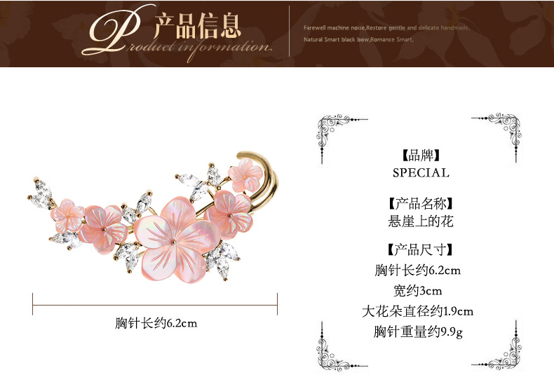 Broche femme SPECIAL en Nacre - Ref 1187792 Image 10