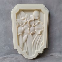 Roman column mold European villa construction building with background wall relief flower plate exterior wall pendant Cement column model