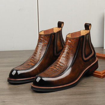 Omed's new genuine leather british style chelsea boots