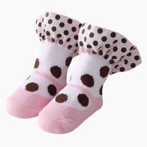 INS Europe and the United States Girls Lace Big wave dot baby socks Newborn Baby dot modeling socks Childrens socks cotton