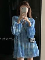 2022 summer and spring new cold wind womens high-end sense dress design sense niche artistic sense pleated short skirt