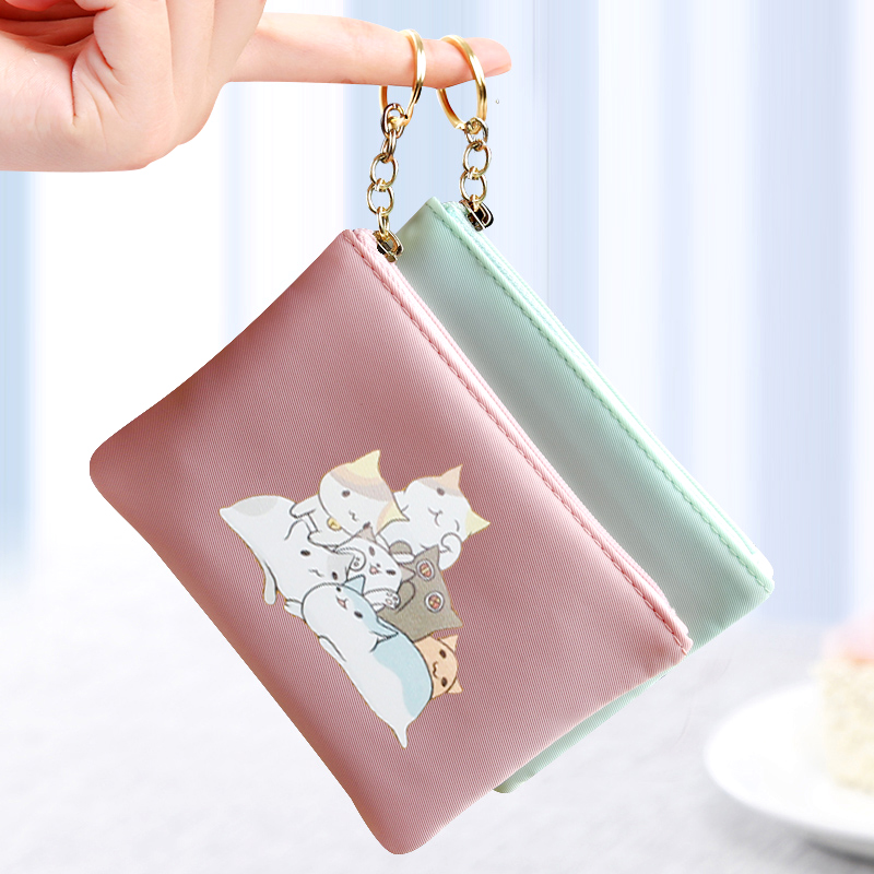 Zero Wallet Woman Mini Short 2021 new Korean version cute kitty's Backyard Bag Coin Bag small square bag