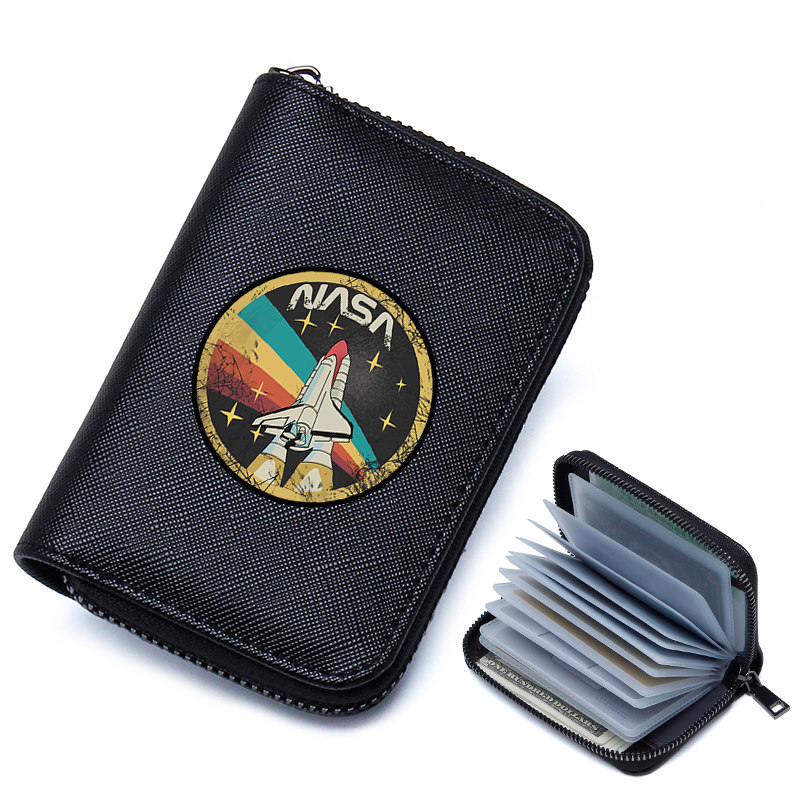 Astronaut Space Chaobots United name Card Theft Protection Brush Multi-Position Card Bag Men's Large Capacity Female Type Card Clip Cutting Sleeve