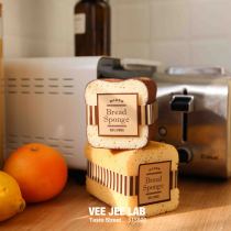 Happy kitchen BreadSponge Japan imported bread toast sponge scrub bowl rub 5 pieces into two colors