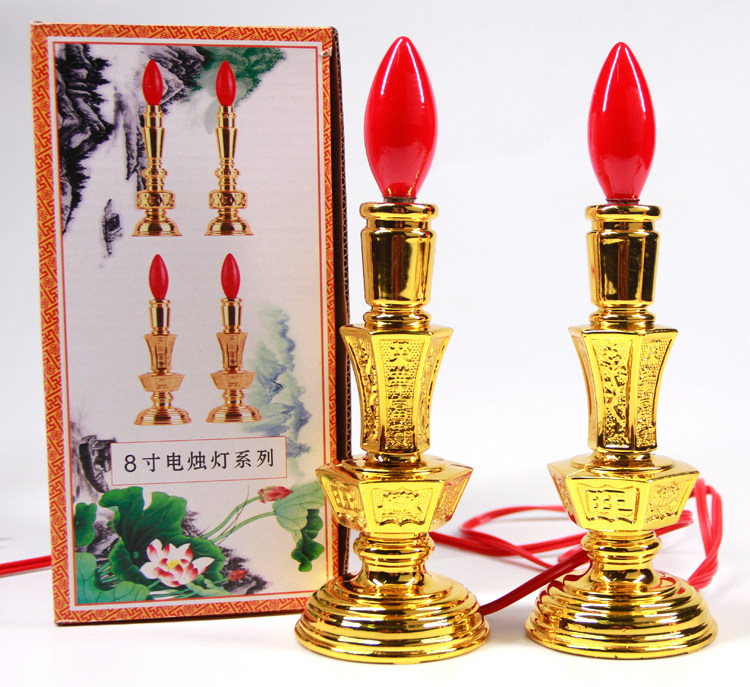 Wang Caixelectrical candle plug-in electric candle lamp for the Buddha's wax candle holder for the financial god for the lamp Baia