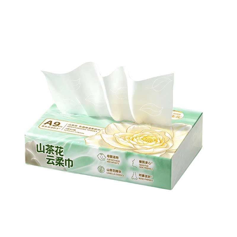 怡飘山茶花乳霜纸云柔巾80抽