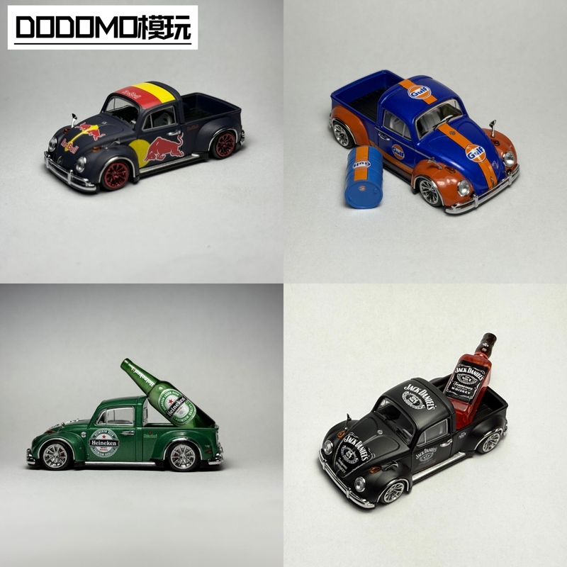 Liberty64 1:64 Volkswagen Beetle Pickup Truck Modified Version Alloy Car Model Collectible Display Piece