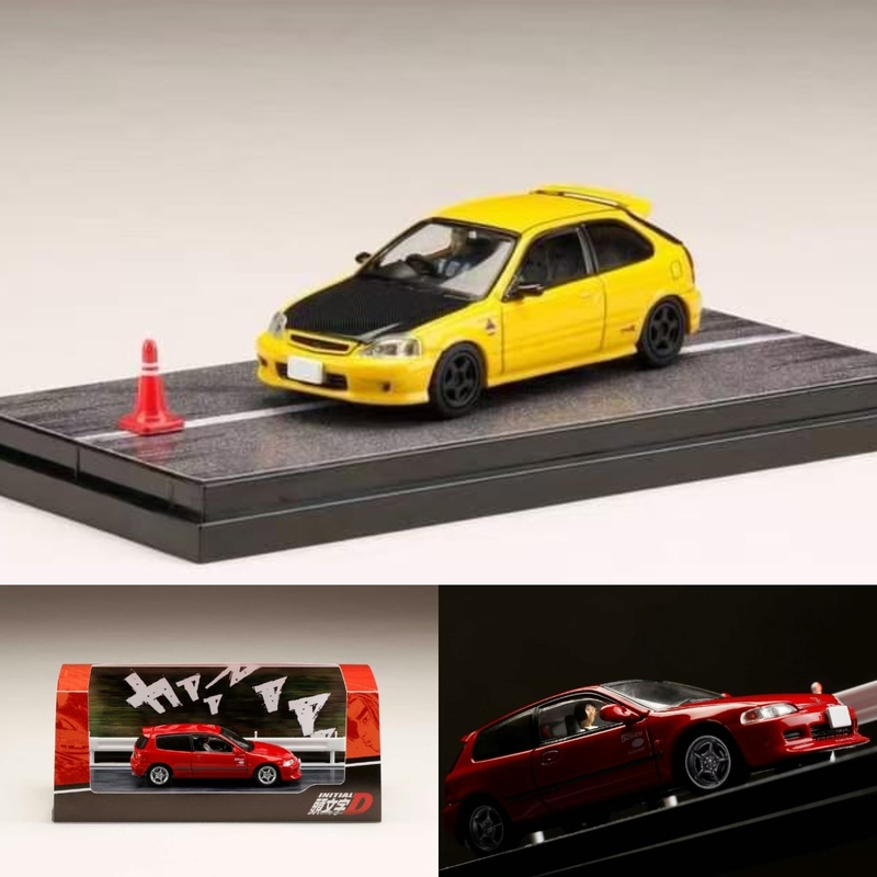 Hobby Japan Hj 1:64 Initial D Honda Civic Eg6 Ek9 Alloy Car Model
