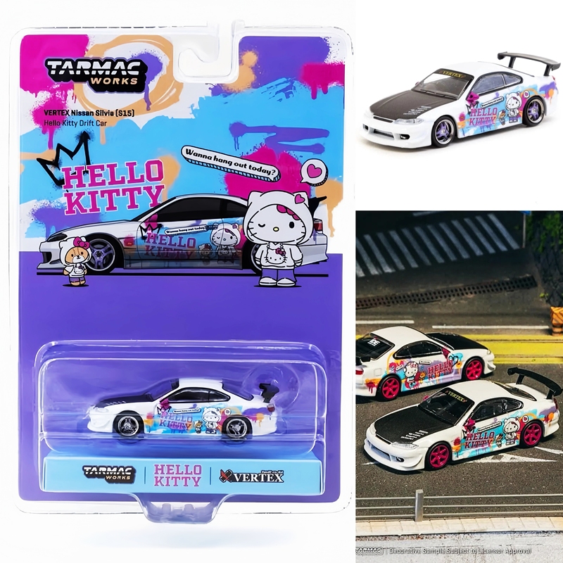 Tarmac Works Tw 1:64 Nissan Silvia S15 Cartoon Special Edition Alloy Car Model
