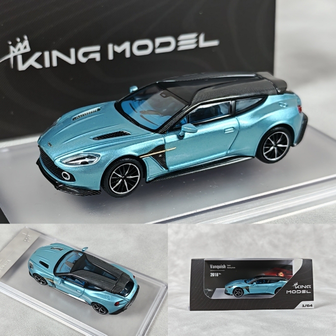 King Model 1:64 Aston Martin Vanquish Zagato Hunting Edition Alloy Car Model