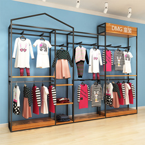 Childrens clothing store shelves mother and baby store display cabinet shopping mall decoration renderings Clothes shelves Childrens clothing store display rack