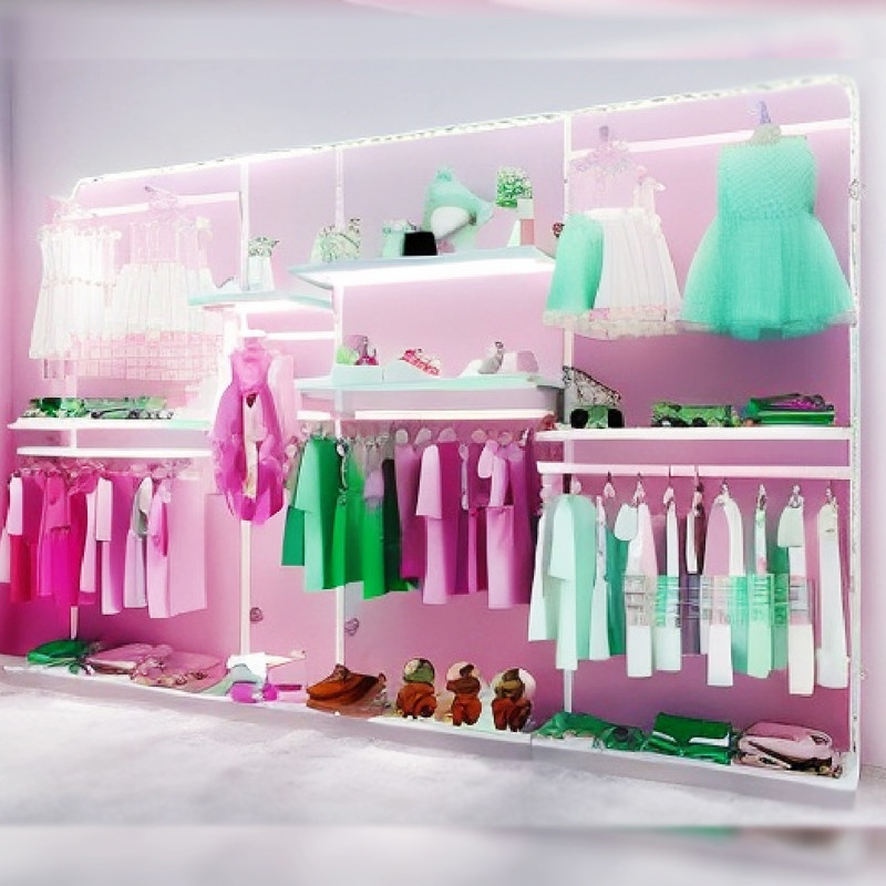 Children's clothes rack floor hanger multifunctional combined shelf Double clothing shelves Clothing Store Special Display Racks-Taobao