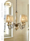 French-Style Creative Shell-Shaped All-Copper Ceramic Chandelier, American Retro Bedroom, Living Room, Dining Room Chandelier, Vintage High-End Lighting