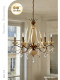 French-Style Vintage All-Copper Ceramic Crystal Chandelier for Bedroom, Dining Room, Living Room, Pastoral Style Chandelier, American-Style Cozy Lighting Fixtures