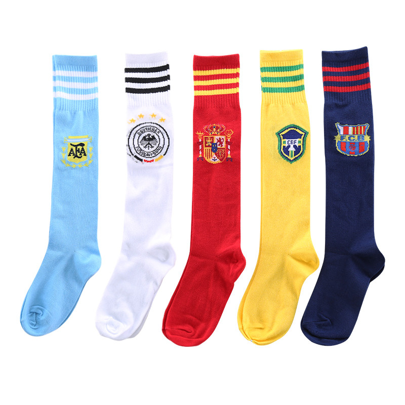 Children's Long Sox Long cylinder overtaking knee bashade Brazil Argentina's Real Madrid captain sports training football socks Sox football-Taobao