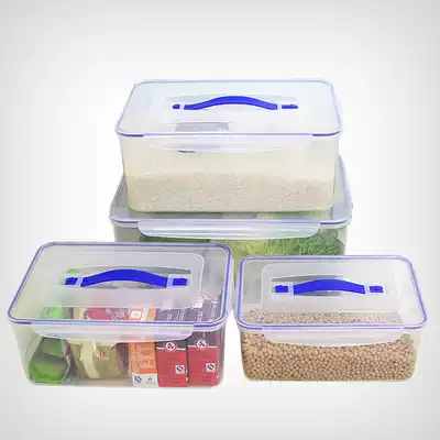 Food preservation box Refrigerator large capacity fruit storage rectangular microwave oven lunch box Kitchen dry goods sealed rice bucket