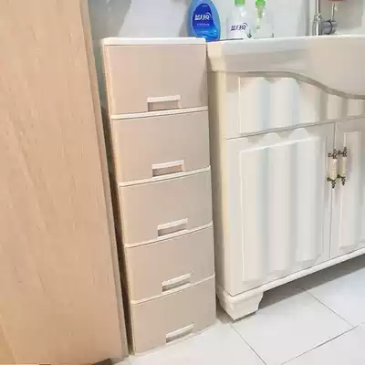 Lazy corner seam storage cabinet small drawer type plastic desktop storage box multi-layer gap narrow cabinet glove cabinet