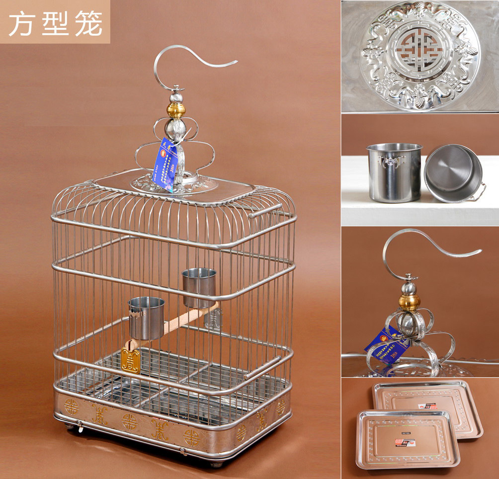 usd 646 07 tianshou stainless steel bird cage painting eyebrow tiger skin parrot brother brother eight brother breeding cage with square iron bird cage wholesale from china online shopping buy asian chinahao com