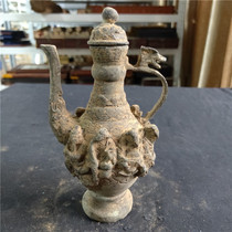 Antique bronze appreciation collection Bronze Da Ming Xuande Eight immortals copper jug