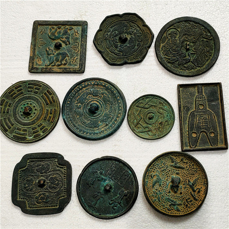 Antique Handicraft bronze mirror Set of 10 different patterned berries connoisseurty collection Jiapong-Taobao