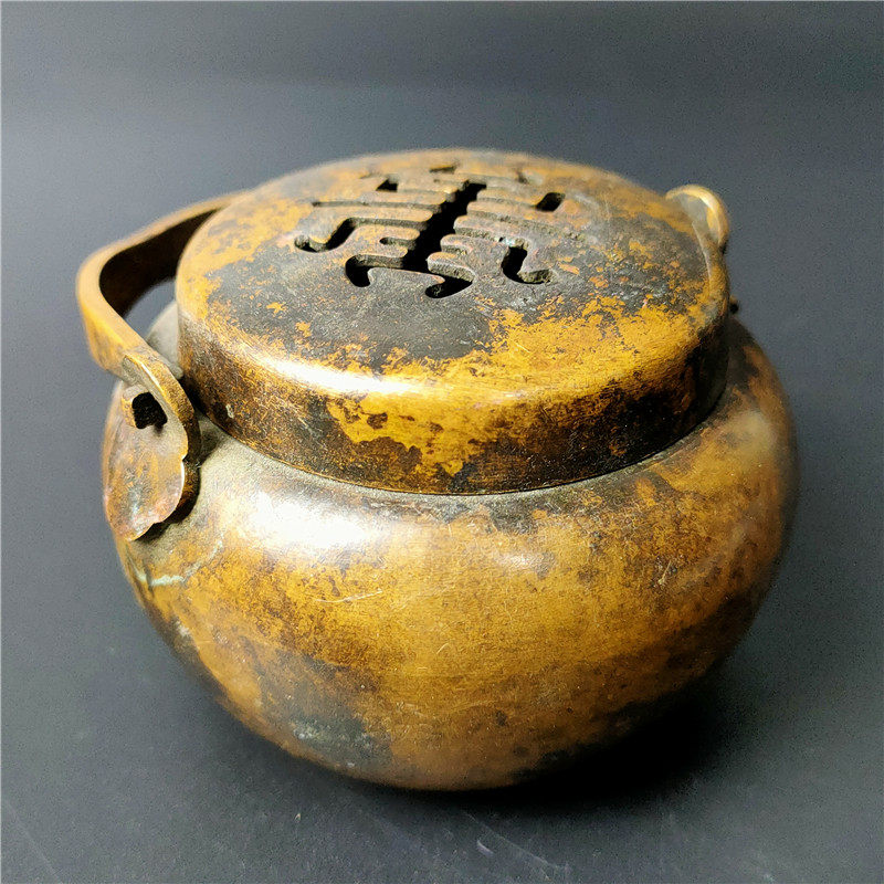 Antique Handicraft Bronze Instrumental sushi Smoked Stove Carry-on of the Furnace Bag Berries Connoisseurre of the collection Jiapan-Taobao
