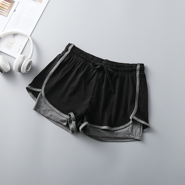 Mùa hè nhanh khô giả hai chống ánh sáng yoga quần chạy mỏng kích thước lớn quần short thể thao quần thể dục quần nóng phụ nữ quần gió nam adidas
