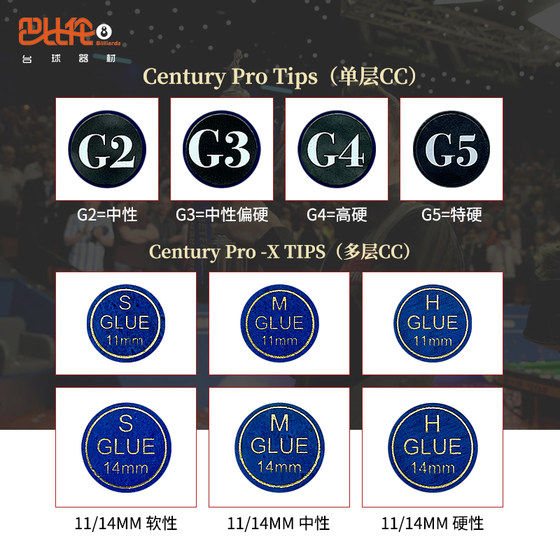 CC 가죽 팁 정품 영국 당구 큐 팁 스몰 헤드 블랙 에이트 8 스누커 팁 11mm14 다층 cc 팁