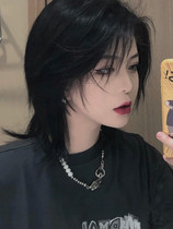 Wolf Tail Wig Men Short Hair Han Version Handsome day ensemble Super A mullet fish head realistic natural men and women universal headgear style