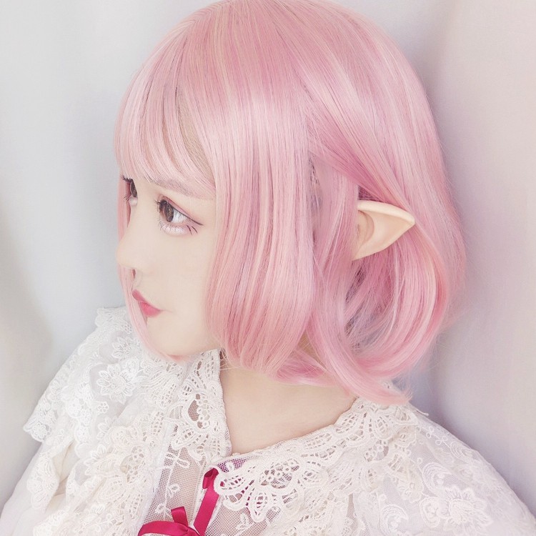 Fairy Makeup Genie Cos Fake Hair Polita Fashion Subpink Wig Air Wisebobo Short Straight Hair