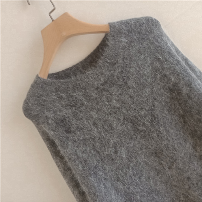 Korean Style Autumn and Winter Women's Pullover Angora Rabbit Fur Sweater, Carefully Selected, Suitable as an Outer Layer or Base Layer, Stock Z61