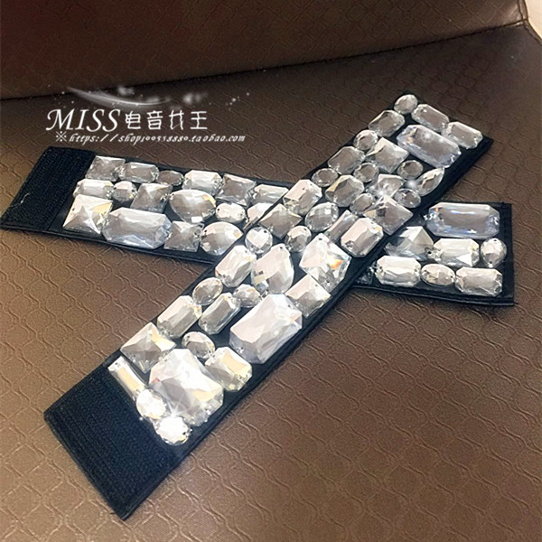 Nightclub Stage Ornament Super-Shiny Performance Bracelet Oversized Hand Slit with shiny drill with bright drilling wrist bracelet bracelet