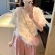 Youai 2022 Loose Fairy Round Neck Short Sleeve Tassels