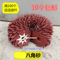 4-inch 6-inch octagonal sandpaper octagonal sandpaper furniture corner polishing sandpaper woodworking carving eight-petal sandpaper