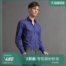 ByCreations Italy imported Canclini shirt Mens printing wave dot business casual long sleeve shirt