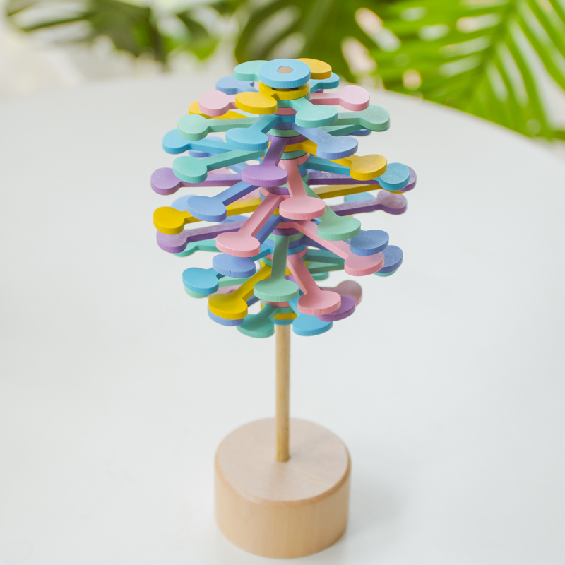 Wood Home Swing Accessories Solid Wood Made Swivel Lollipop Great Candy's series Creative decorations Decompression Decompressor