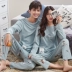 Bộ đồ ngủ mùa xuân và mùa thu ở Nam Cực cotton dài tay cỡ lớn mùa xuân và mùa đông phù hợp với nam nữ hoạt hình dễ thương phiên bản Hàn Quốc bộ đồ mặc nhà mùa hè Cặp đôi